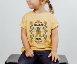 Cicada Toddler Shirt, 2024 Cicada Emergence Kids Baby TShirt, Bug Insect Enthusiasts Boy Girls Graphic T-Shirt