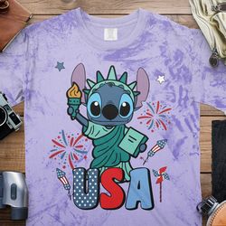 Cute Cartoon Patriotic Shirt Statue of Liberty USA T-Shirt, Fun Independence Day T-Shirt, American Pride Graphic Shirt