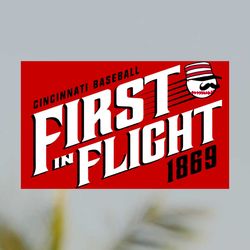 Cincinnati Baseball First In Flight Svg Digital Download