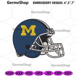 Michigan Wolverines Helmet Machine Embroidery Digitizing