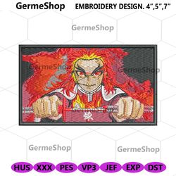 Rengoku Kyojuro Box Embroidery Design Anime Demon Slayer File