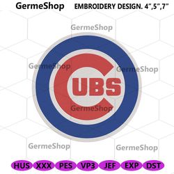 Chicago Cubs logo MLB Embroidery Design