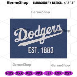 Dodgers MLB Logo Embroidery Design, Dodgers Embroidery Download File