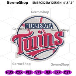 Minnesota Twins Baseball Logo Embroidery Design, Minnesota Twins MLB Embroidery File