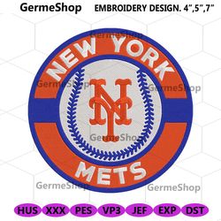 New York Mets MLB Logo Embroidery, New York Mets Baseball Embroidery File