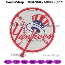 New York Yankees Baseball Logo Machine Embroidery, Yankees MLB Logo Embroidery Download