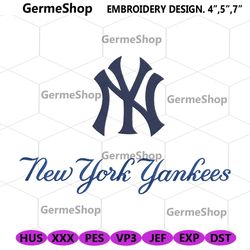 New York Yankees Embroidery Instant Download, New York Yankees MLB Logo Embroidery File
