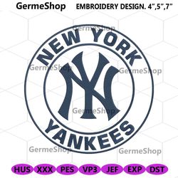 New York Yankees Logo Embroidery, Yankees MLB Embroidery Logo