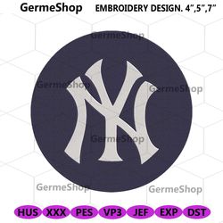 NY Symbol Logo Machine Embroidery, NY MLB Team Embroidery File