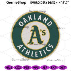 Oakland Athletis Logo Machine Embroidery, Oakland Athletis MLB Embroidery Download