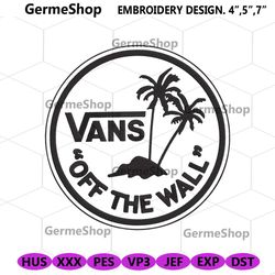 Vans Palm Tree Logo Circle Embroidery Download File