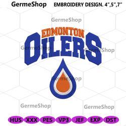 NHL Edmonton Oilers Design, Edmonton Oilers Logo Embroidery Design