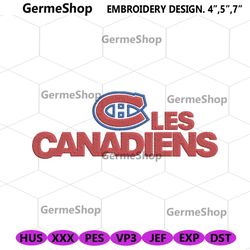 Montreal Canadiens Wordmark Logo Machine Embroidery, Montreal Canadiens Logo NHL Embroidery