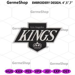 NHL Los Angeles Kings Design, Los Angeles Kings Logo Embroidery Design