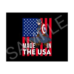 Made In The USA CapTain American Flag Digital File Png