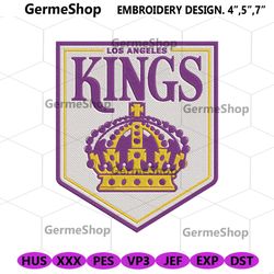 Los Angeles Kings Machine Embroidery, Los Angeles Kings Hockey Logo Embroidery