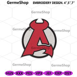 New Jersey Devils Logo Embroidery Design, New Jersey Devils Symbol Embroidery Files