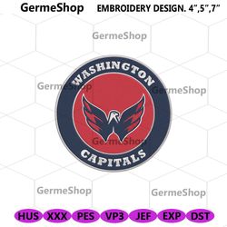 Washington Capitals Logo Embroidery Design, Washington Capitals NHL Embroidery