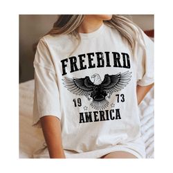 free bird america svg, eagle svg, rock & roll tshirt designs