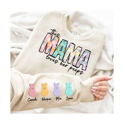 This MAMA Loves Her Peeps PNG, Mama Easter Shirt Design, Easter Day PNG File, Mama EasterDigital Download, Retro Easter
