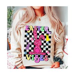 Easter Vibes Peep Faux Sequin Png, Easter Bunny Png, Leopard Smiley Bunny Png, Bunny Png, Retro Easter Png, Peeps Png, H
