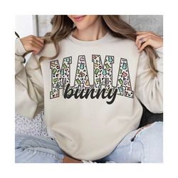 Easter Mama Bunny Mini Bunny Retro Logo Sublimation Leopard Cheetah Easter Sublimation Design png Ready to Print Sublima
