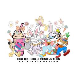Drinks And Foods Easter Png, Easter Egg, Magic Kingdom, Easter Bunny, Easter Coffee Latte, Mouse And Friends Easter Png,