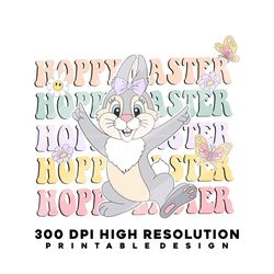 Hoppy Easter Png, Groovy easter bunny Sublimation Design, Easter shirt design png, Sublimation digital file