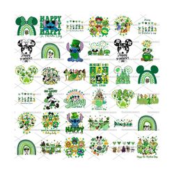 Bundle 35 Cartoon St. Patrick's Day Sublimation, Happy St.Patrick's Day Png, Magical Patricks, 4 Leaf Clover Png, Shamro