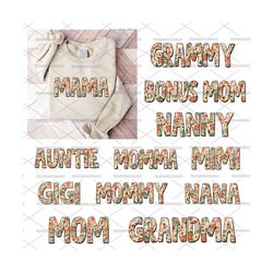 Bundle Mama Flower Png, Watercolor Floral Png, Boho Mama Png, Happy Mother's Day, Retro Mom Flower Png, Mama Floral Shir