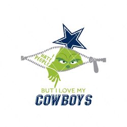 Grinch I Hate People But I Love My Cowboys Svg