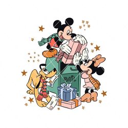Mickey Minnie Pluto Mail Box SVG