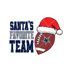 Dallas Cowboys Santas Favorite Team SVG