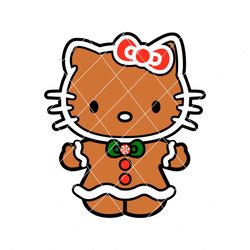 Gingerbread Christmas Hello Kitty SVG