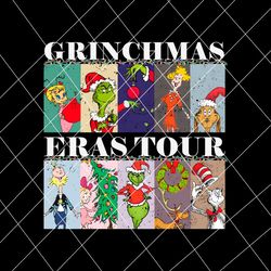 Vintage Christmas Grinchmas Eras Tour PNG