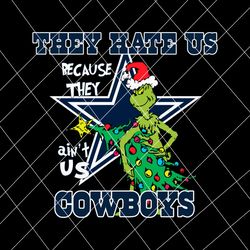 They Hate Us Dallas Cowboy Grinch SVG