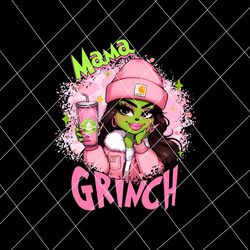 Custom Pink Christmas Mama Grinch Png