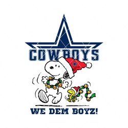 Funny Snoopy Christmas Dallas Cowboys We Dem Boyz Svg