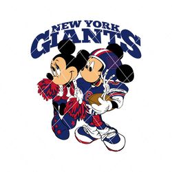 Mickey And Minnie Mouse New York Giants Football Svg