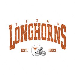 Vintage Texas Longhorns 1893 Football Svg