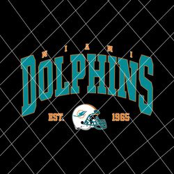 Vintage Miami Dolphins 1965 Football SVG