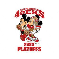Mickey Minnie 49ers 2023 Playoffs SVG