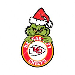 Funny Grinch Kansas City Chiefs Circle Logo Svg