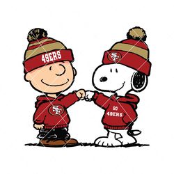 Charlie Brown And Snoopy San Francisco Football Go 49ers Svg