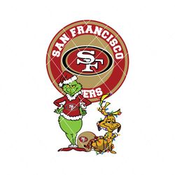 Grinch And Max San Francisco 49ers Svg Digital Download