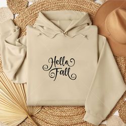 Hello Fall Door Hanger SVG, Autumn Svg