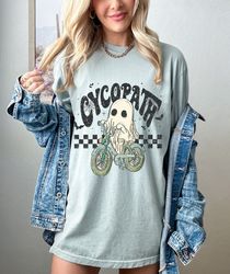 Cycopath Ghost Oversized Vintage T Shirt, Halloween Shirt, Comfort Colors Tshirt