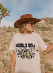 Mountain Mama Oversized T-shirt, Vintage Inspired Cotton T-shirt, Unisex Tee