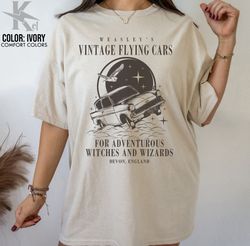 Weasleys Vintage Flying Car Shirt, Potter Shirts, Universal Studios Shirt