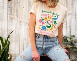 Embrace the Spectrum Shirt Retro Flower Shirt Neurodiversity Inclusion Shirt
